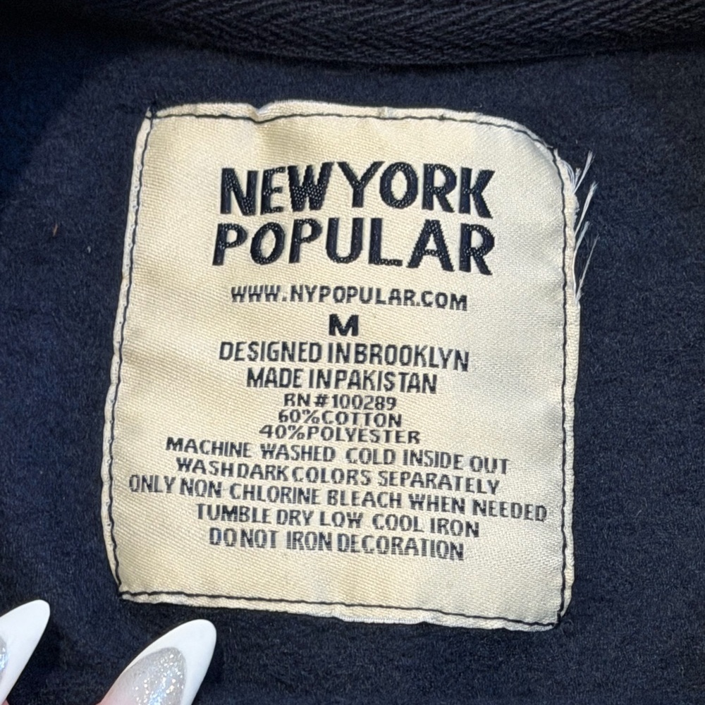 Navy Seattle Sweatshirt with Cream Stripes - Picture 3 of 3